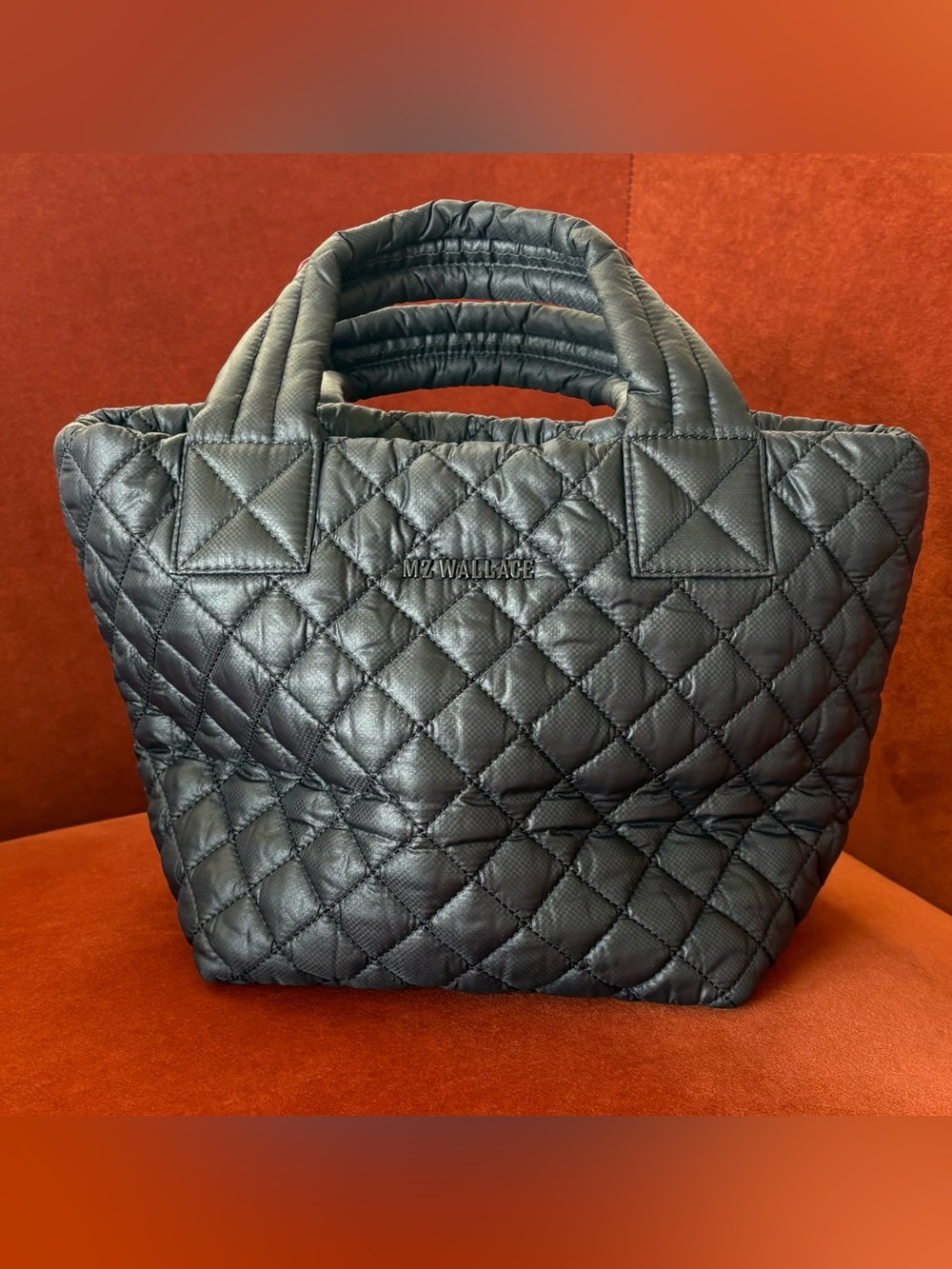 MZ Wallace Quilted Nylon Small Tote in Black